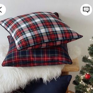 Brand New Custom Tartan Pillow Covers Set